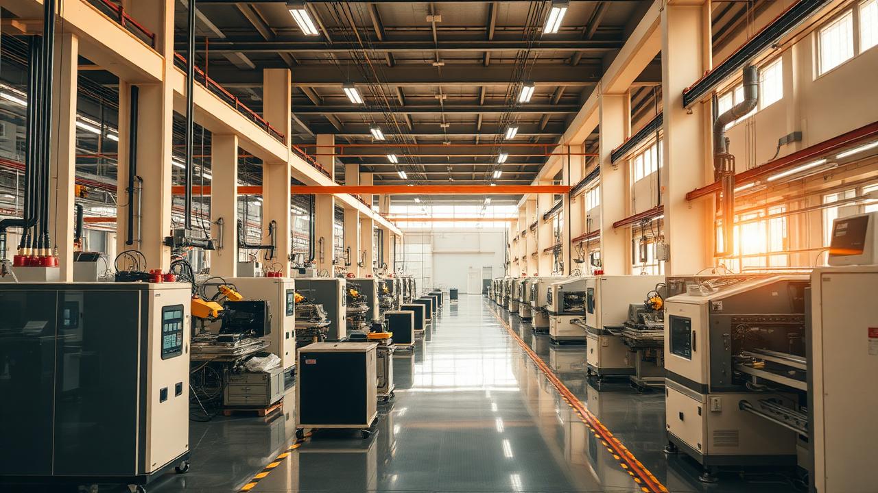 Modern factory floor in Guangzhou